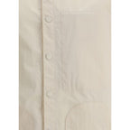 Cream Polyester Jackets And Coat