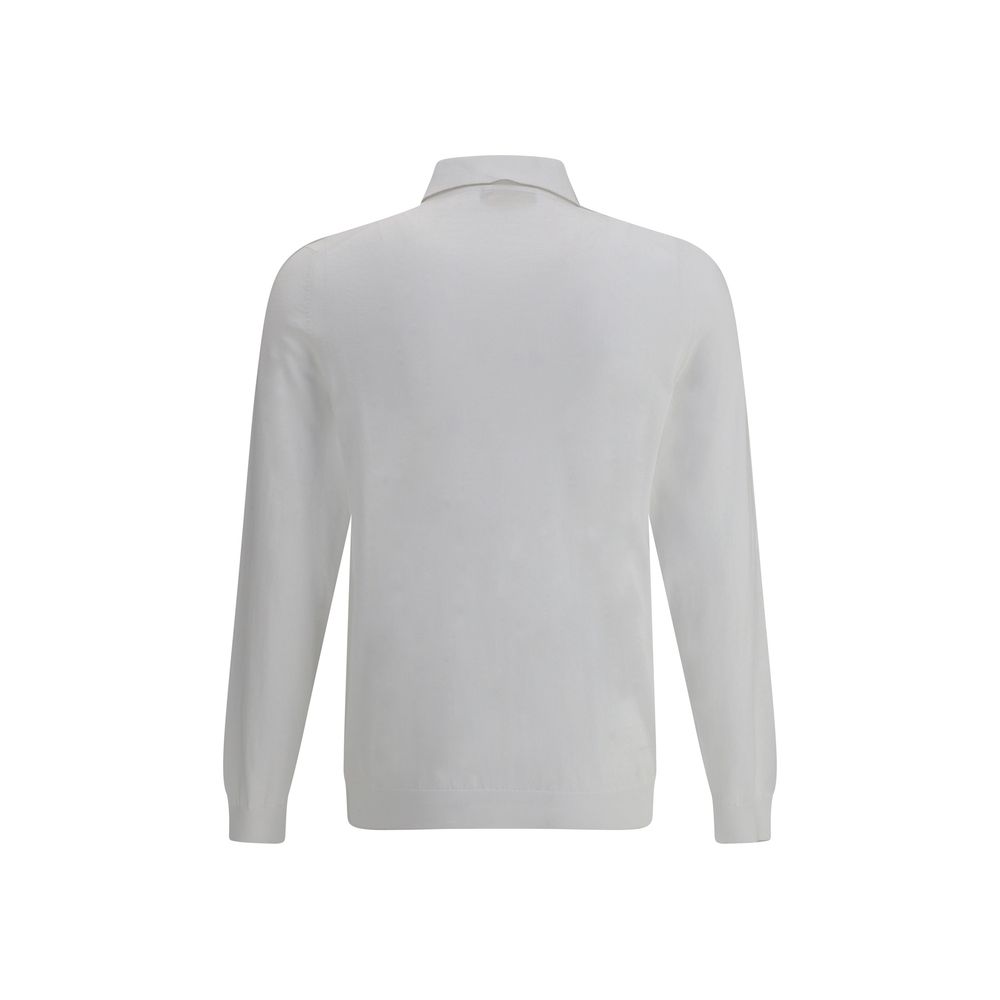 White Cotton Polo Shirt