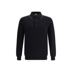 Black Cotton Polo Shirt
