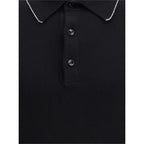 Black Cotton Polo Shirt