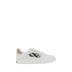White Calf Leather Bos Taurus Low Top Sneakers