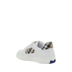 White Calf Leather Bos Taurus Low Top Sneakers