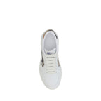 White Calf Leather Bos Taurus Low Top Sneakers