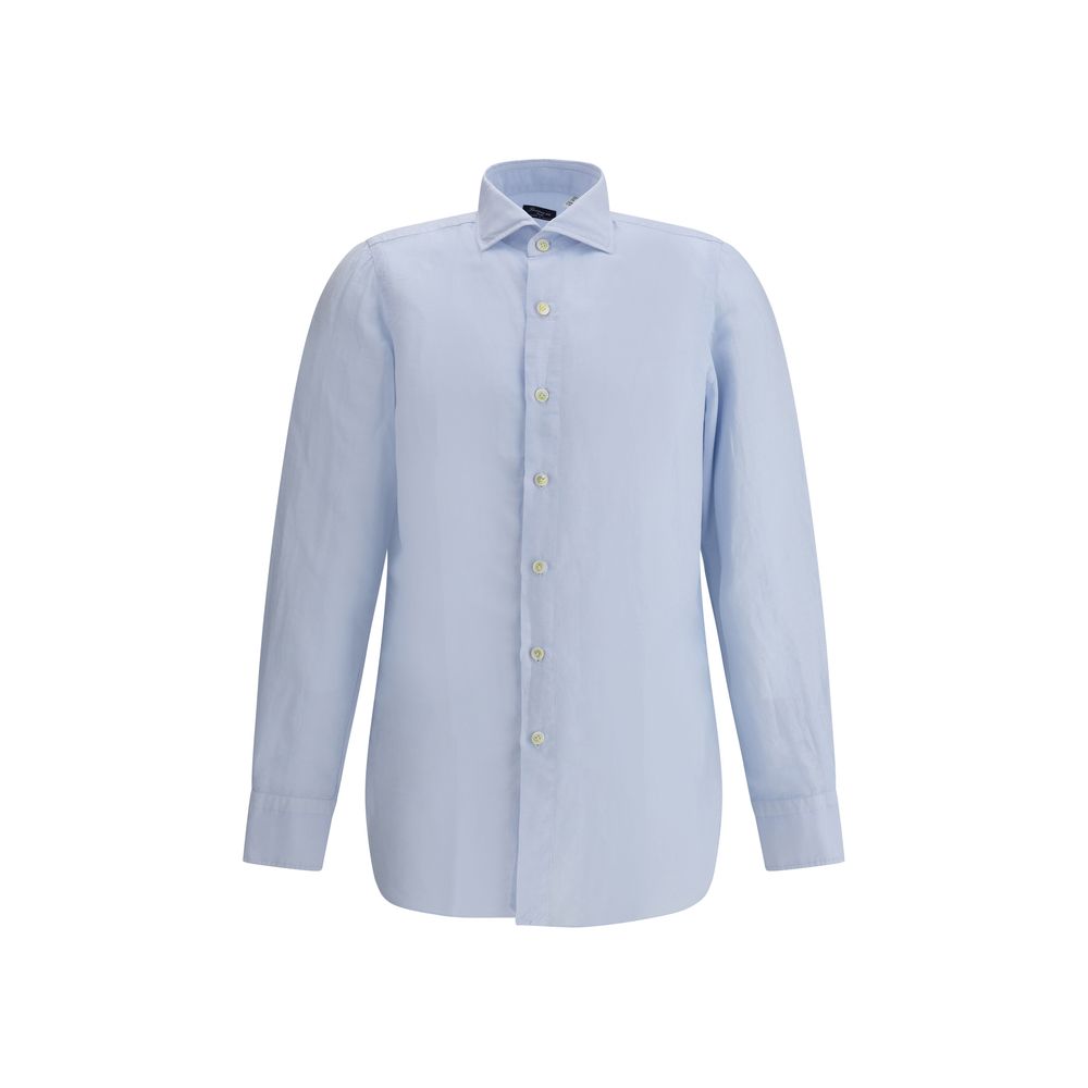 Light Blue Linen Dress Shirt