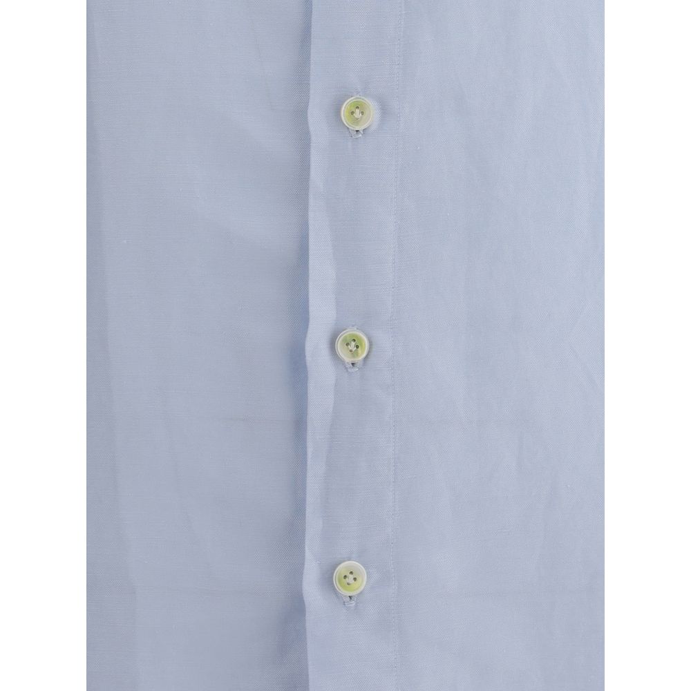 Light Blue Linen Dress Shirt