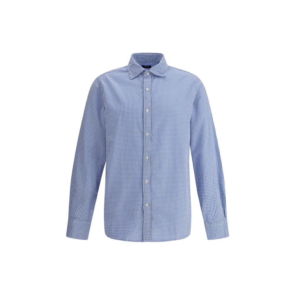 Light Blue Cotton Pattern Shirt