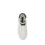 White Calf Leather Bos Taurus Low Top Sneakers