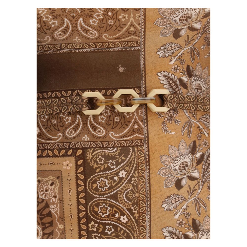 Brown Polyamide One-Piece Swimsuit