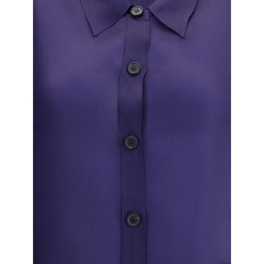 Purple Silk Dress Shirt