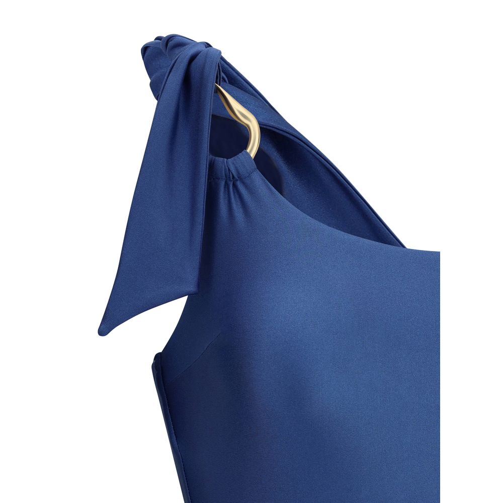 Light Blue Polyamide One-Piece Swimsuit