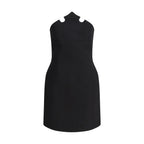 Black Polyester Casual Dress
