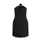 Black Polyester Casual Dress