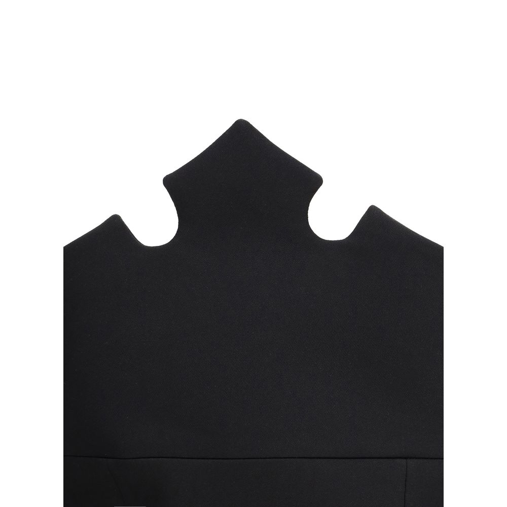 Black Polyester Casual Dress