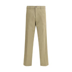 Beige Cotton Chino Pants