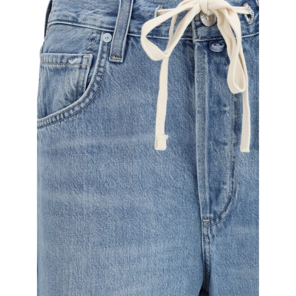 Light Blue Cotton High-Waisted Jean