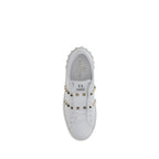 White Calf Leather Bos Taurus Low Top Sneakers