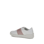 White Calf Leather Bos Taurus Low Top Sneakers