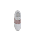 White Calf Leather Bos Taurus Low Top Sneakers