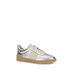 Silver Calf Leather Bos Taurus Low Top Sneakers