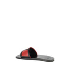 Red Calf Leather Bos Taurus Flat Sandals