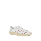 White Calf Leather Bos Taurus Low Top Sneakers