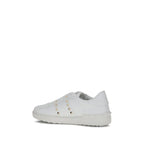 White Calf Leather Bos Taurus Low Top Sneakers
