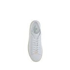 White Calf Leather Bos Taurus Low Top Sneakers