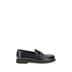 Black Calf Leather Bos Taurus Slip-On Loafers