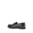 Black Calf Leather Bos Taurus Slip-On Loafers
