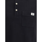 Black Cotton Polo Shirt