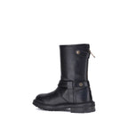 Black Calf Leather Bos Taurus Lace-Up Boots