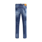 Blue Cotton Slim Fit Jeans