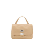Beige Calf Leather Bos Taurus Shoulder Bag
