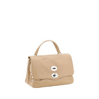 Beige Calf Leather Bos Taurus Shoulder Bag