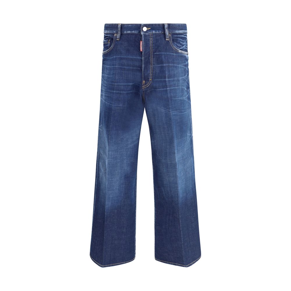 Blue Cotton Relaxed Fit Jeans
