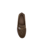 Brown Rubber Slip-On Loafers