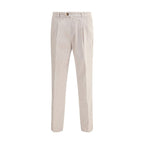 Gray Cotton Casual Pants