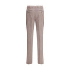 Gray Cotton Casual Pants