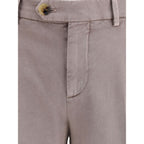 Gray Cotton Casual Pants