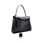 Black Calf Leather Bos Taurus Handbag
