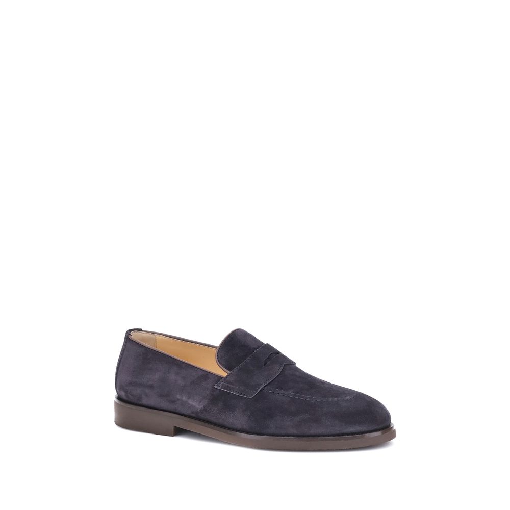 Blue Rubber Slip-On Loafers