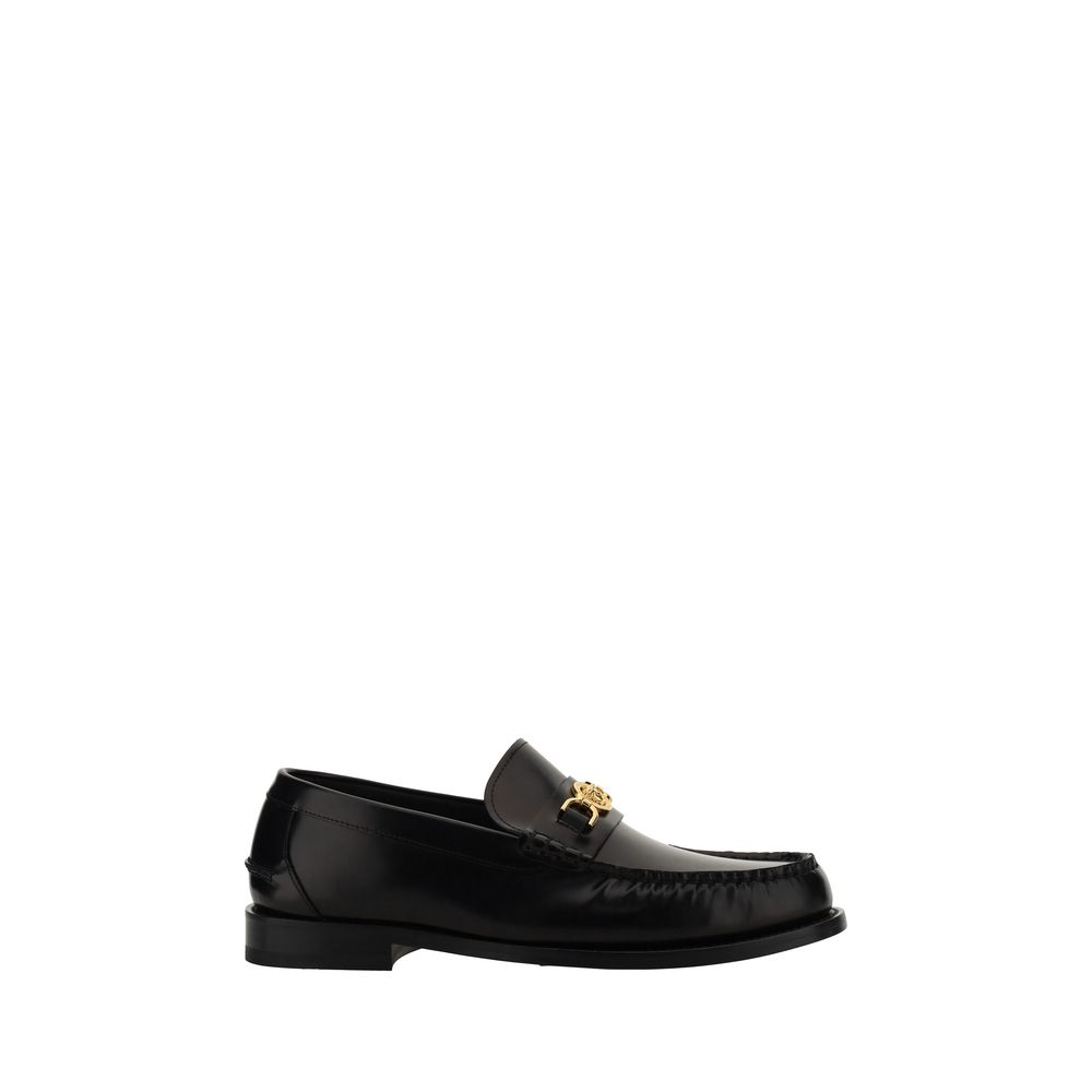 Black Calf Leather Bos Taurus Slip-On Loafers