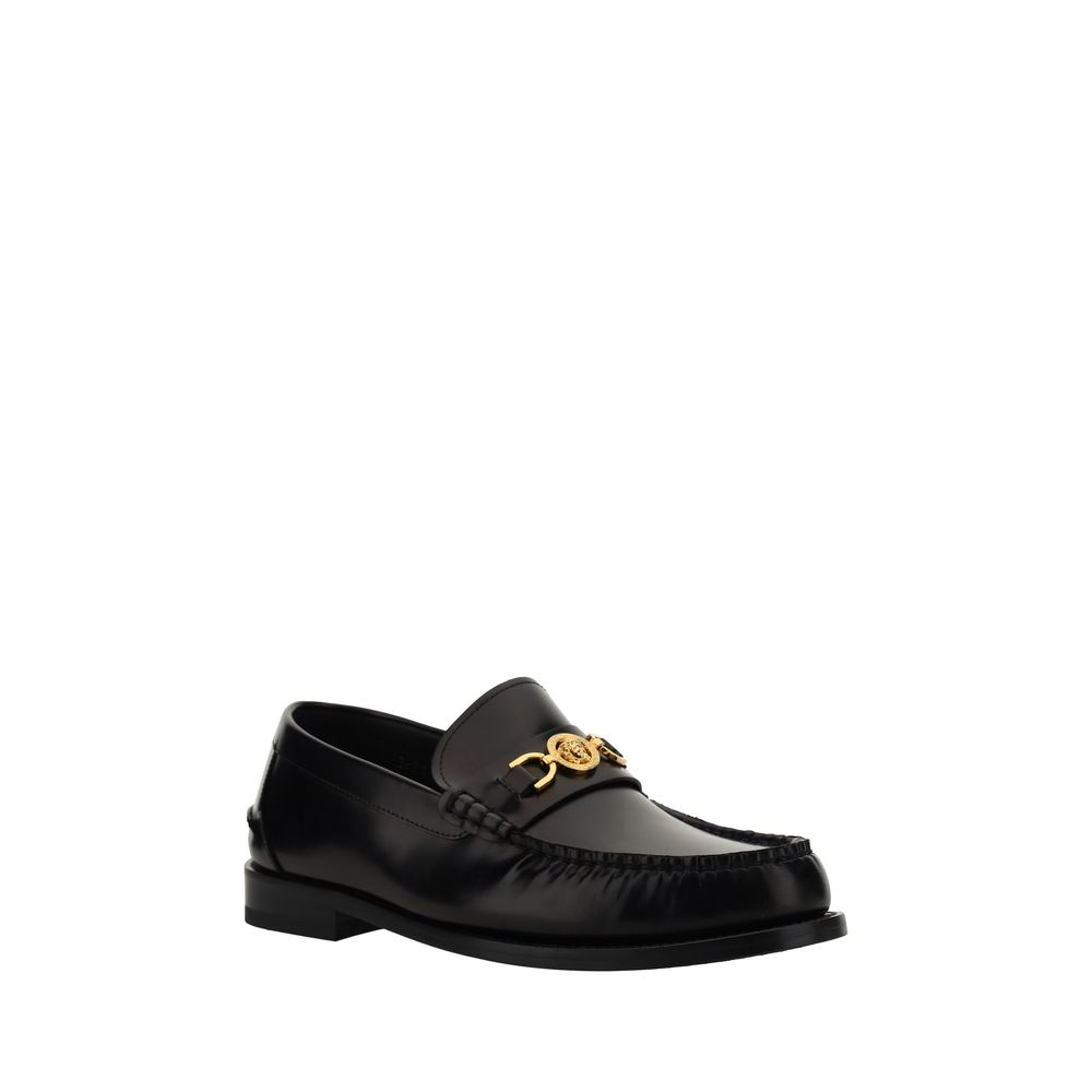 Black Calf Leather Bos Taurus Slip-On Loafers