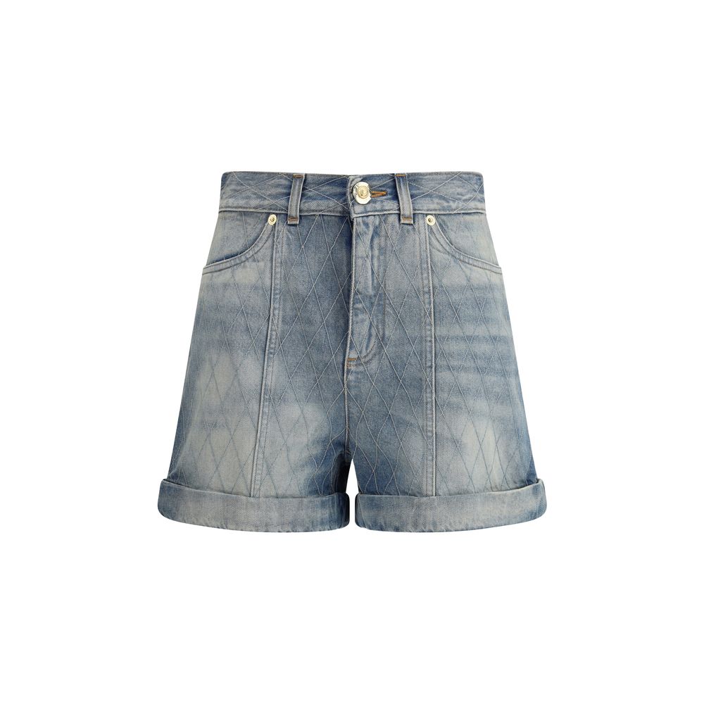 Light Blue Cotton Bermuda Shorts