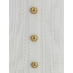 White Viscose Midi Skirt