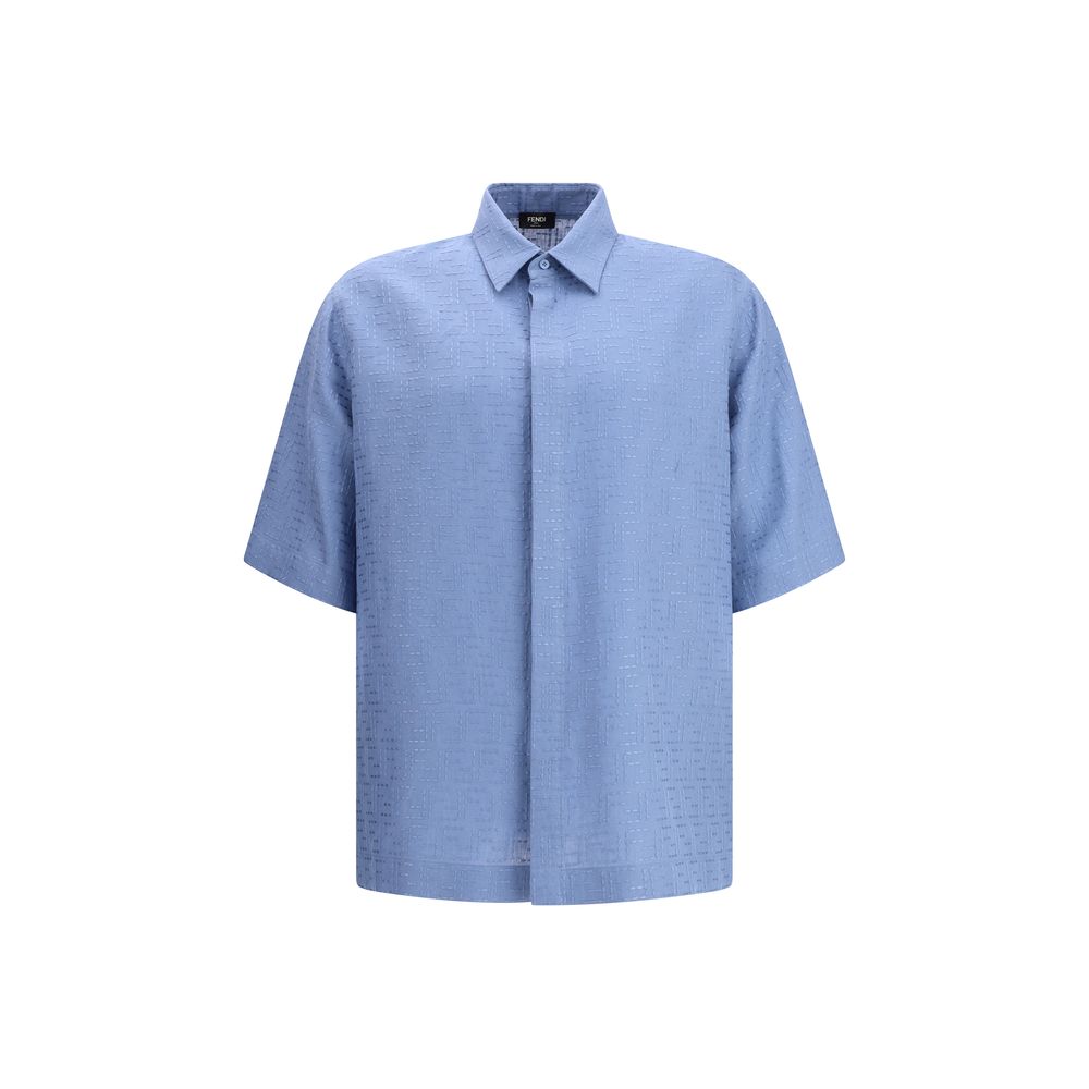 Light Blue Linen Shortsleeve Shirt