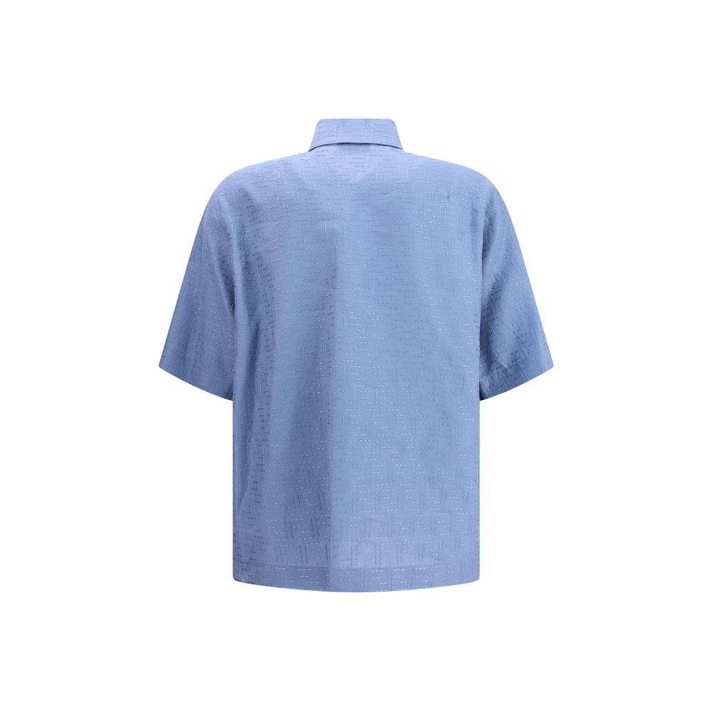 Light Blue Linen Shortsleeve Shirt