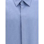 Light Blue Linen Shortsleeve Shirt