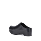 Black Calf Leather Bos Taurus Clogs