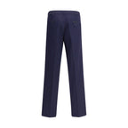 Blue Cotton Chino Pants